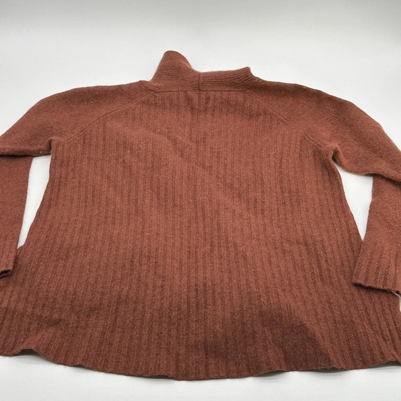 Toad&Co Womens Turtleneck Sweater 100% Lambswool Brown/ Red XSmall - Picture 8 of 10
